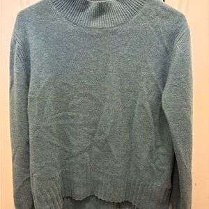 J. Crew Soft Blue Turtleneck Cashmere Sweater